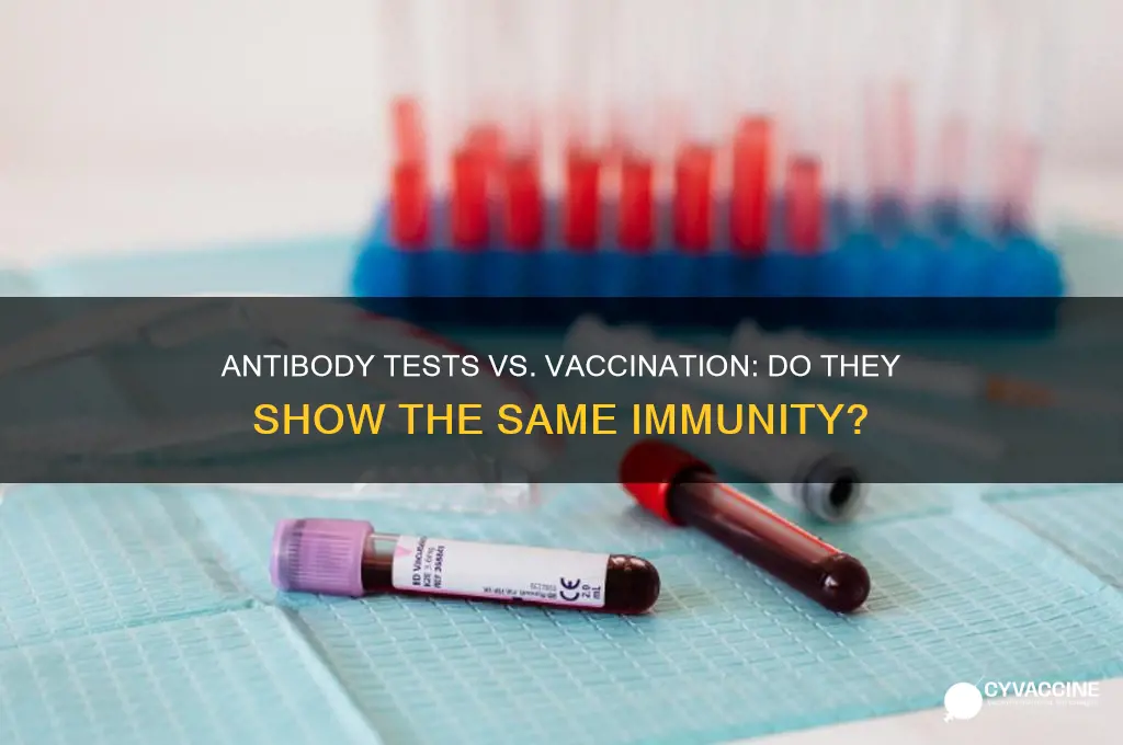 does an antibody test show vaccination