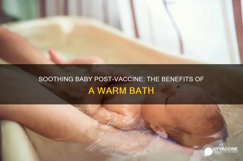 does bath help baby after vaccine