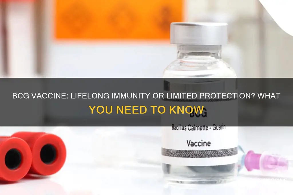 does bcg vaccine protect for life