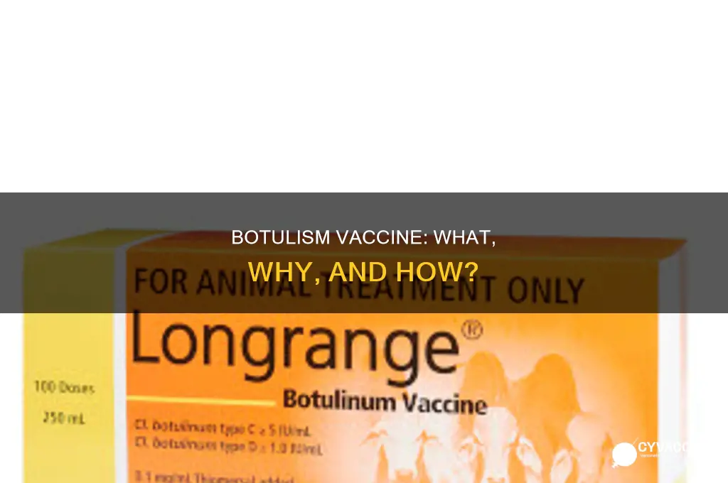 does botulism have a vaccine how is it administered