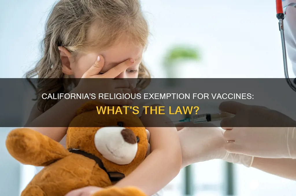 does california have a religious exemption for vaccines