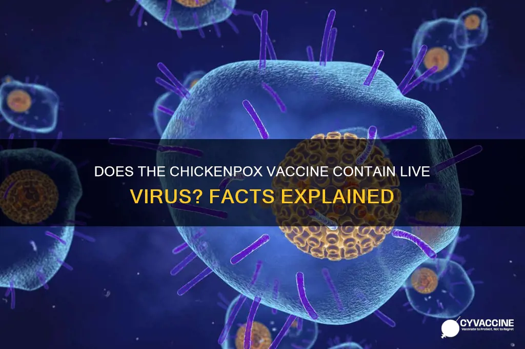 does chickenpox vaccine contain live virus