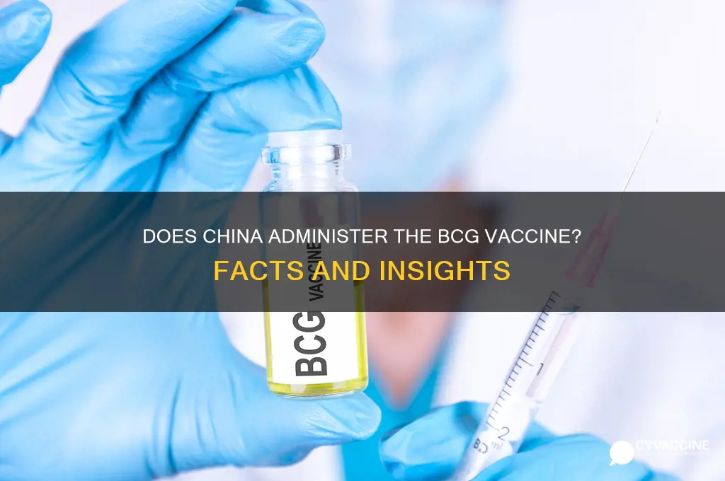 does china administer the bcg vaccine