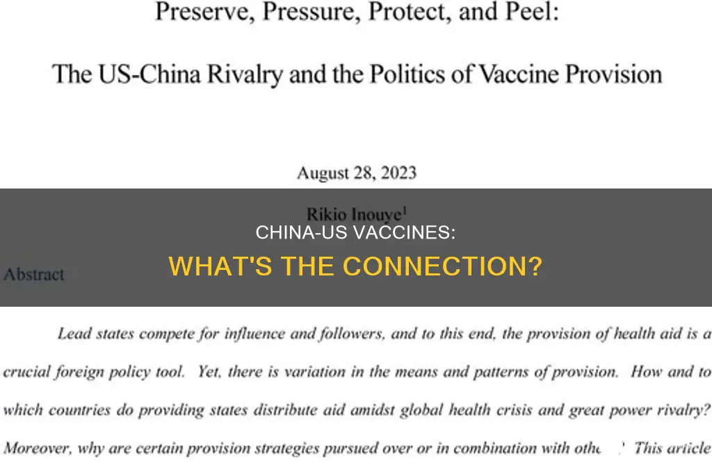 does china have anything to do with us vaccines