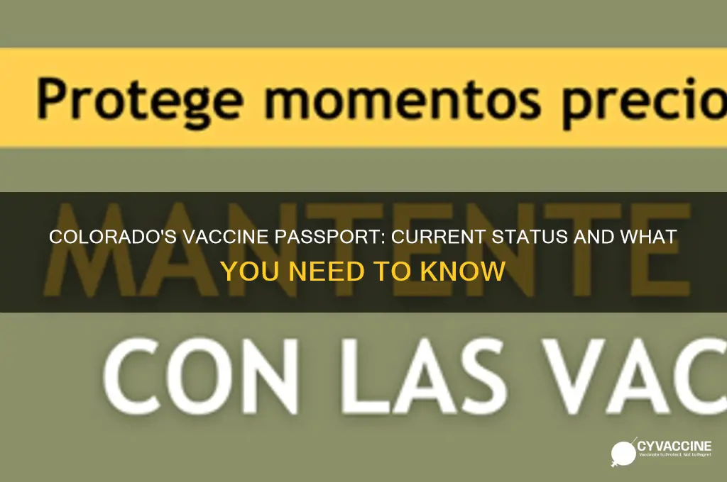 does colorado have a vaccine passport