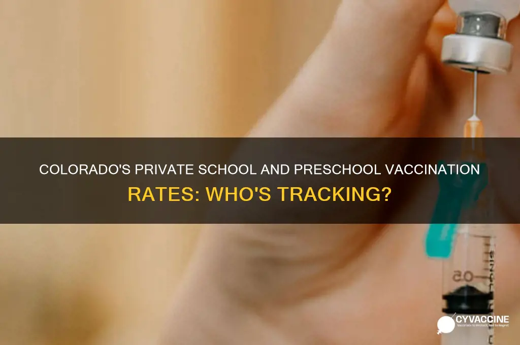 does colorado track vaccination rates for private schools and preschools