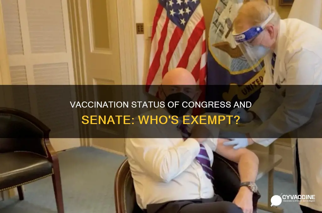 does congress and senate have to be vaccinated