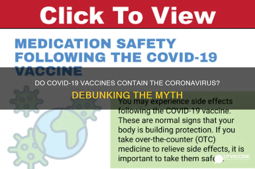 does corona vaccine contain corona virus