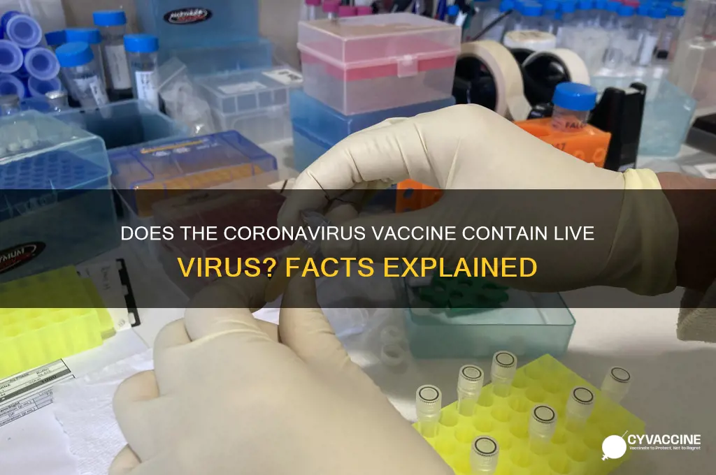 does coronavirus vaccine contain live virus