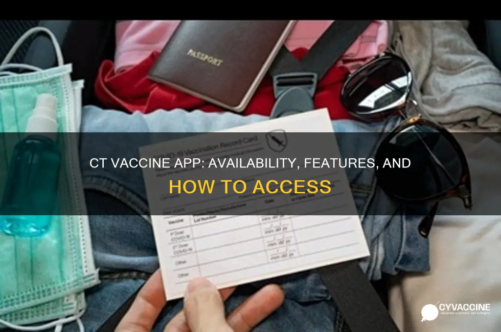 does ct have a vaccine app