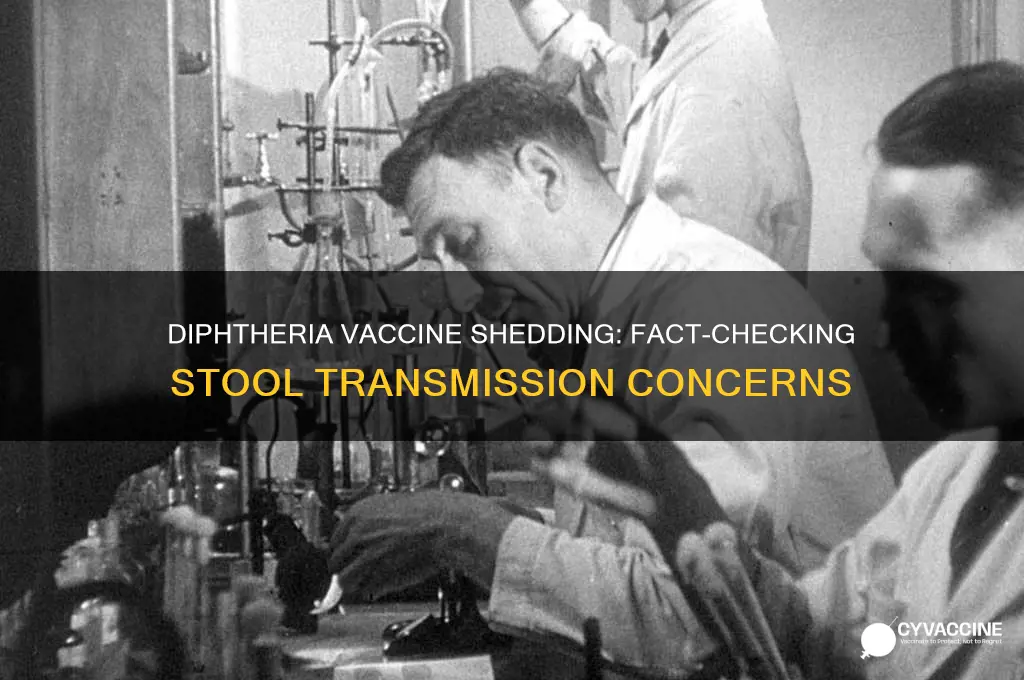 does diptheria vaccination shed in stool