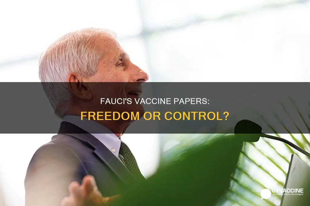 does dr fauci want us to carry vaccine papers
