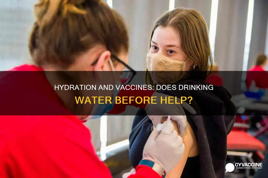 does drinking water before vaccine help