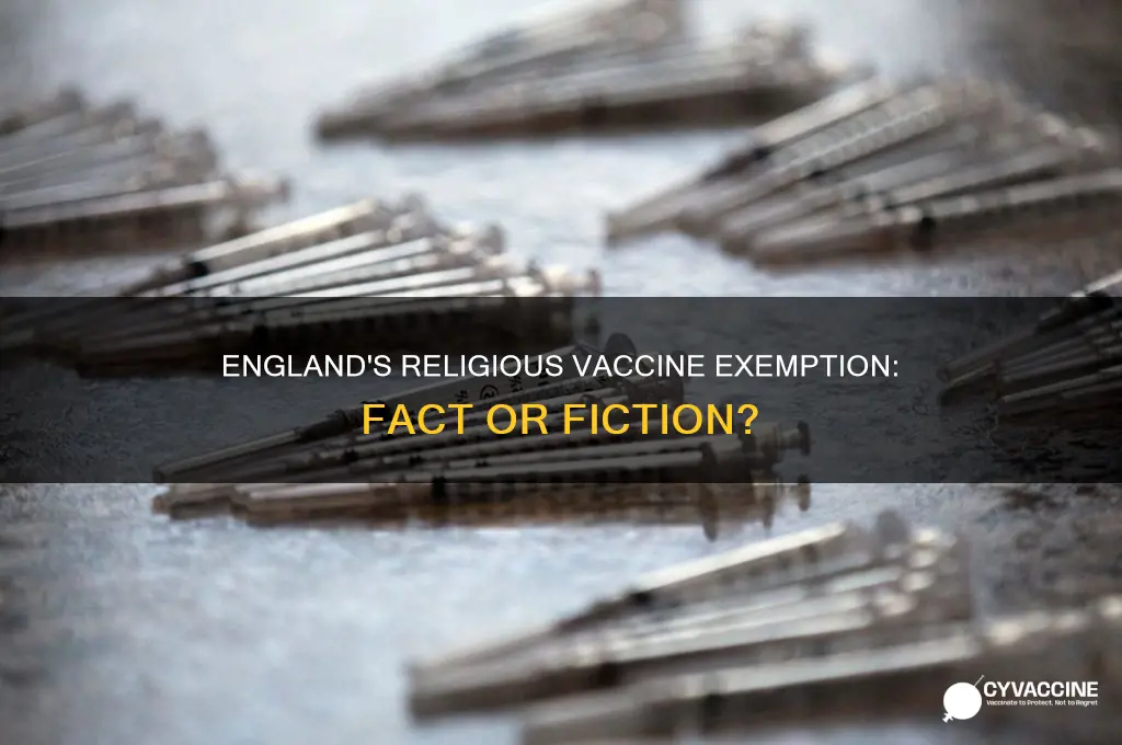 does england have religious vaccine exemption