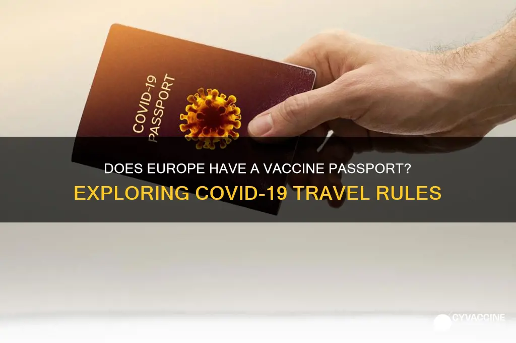 does europe have a vaccine passport
