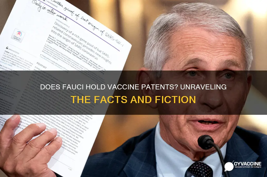 does fauci hold patents on vaccines