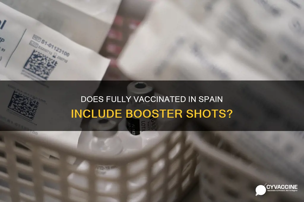does fully vaccinated include booster spain