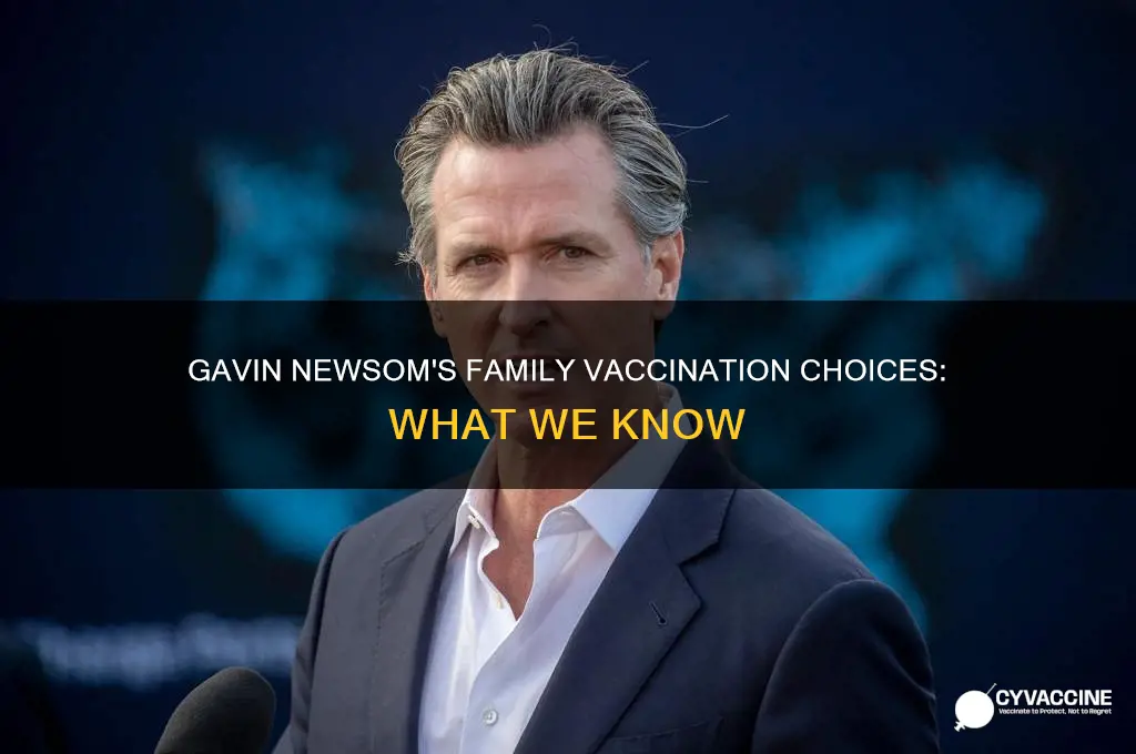 does gavin newsom vaccinate his children