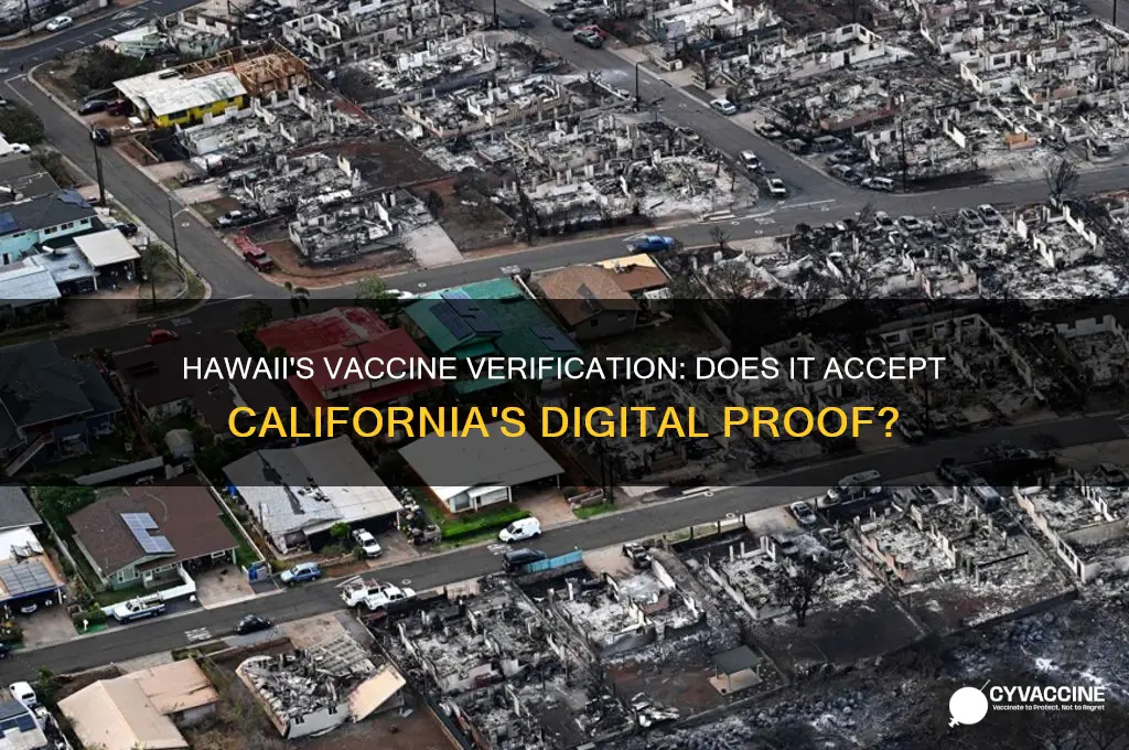 does hawaii accept california digital vaccine