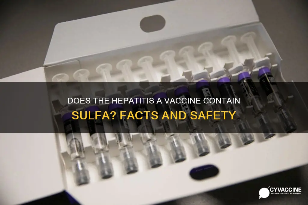 does hep a vaccine contain sulfa
