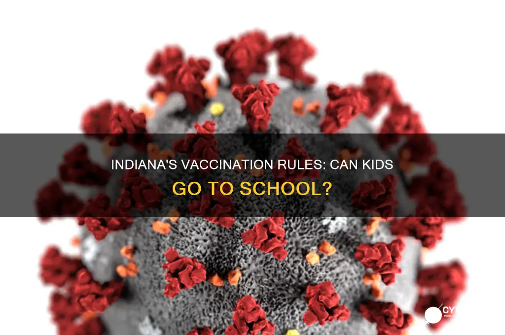 does indiana allow kids to attend school without vaccinations
