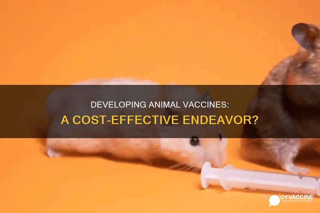 does it cost less to develop animal vaccines