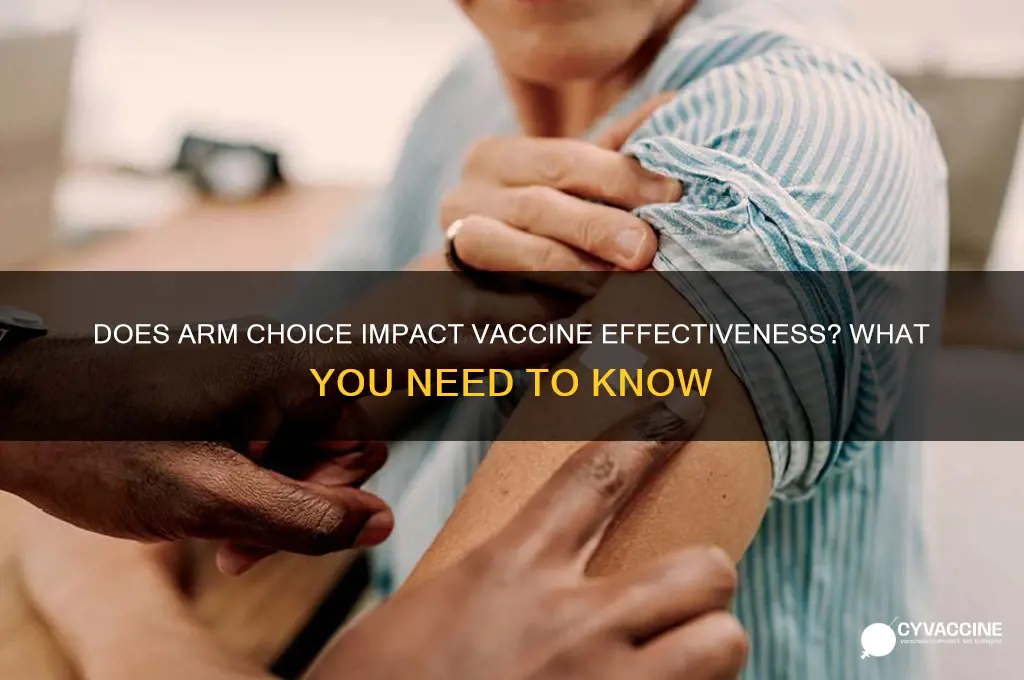 does it matter which arm vaccine