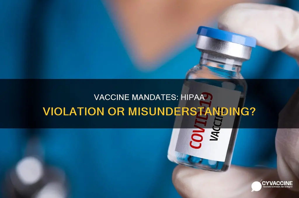 does it violate hipaa to ask about vaccine