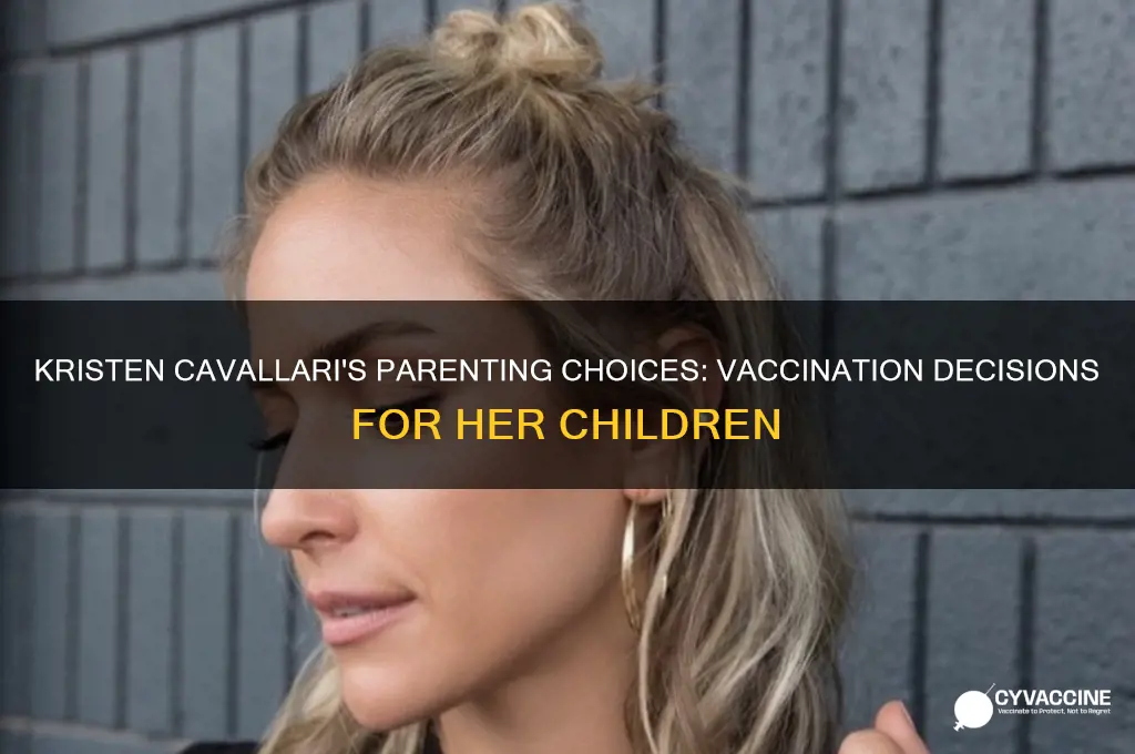 does kristen cavalliri vaccinate her kids