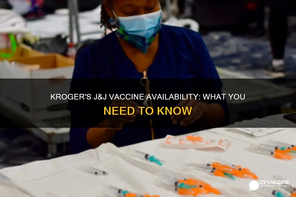 does kroger have j&j vaccine