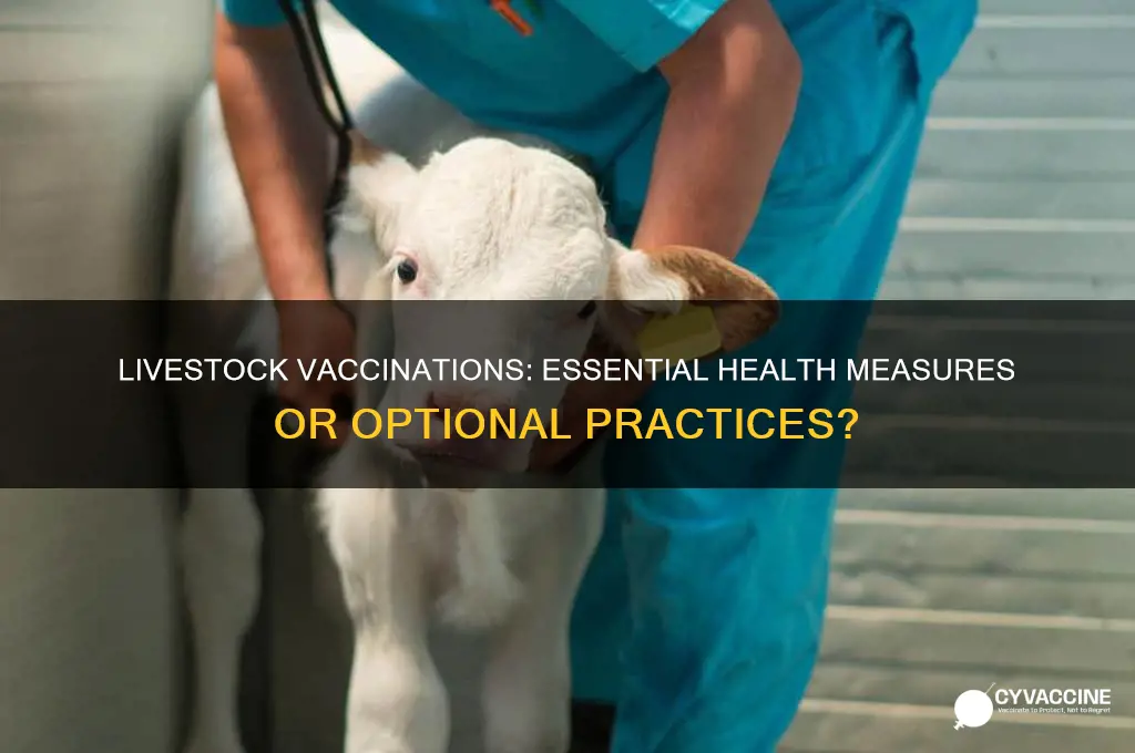 does livestock have to be vaccinated
