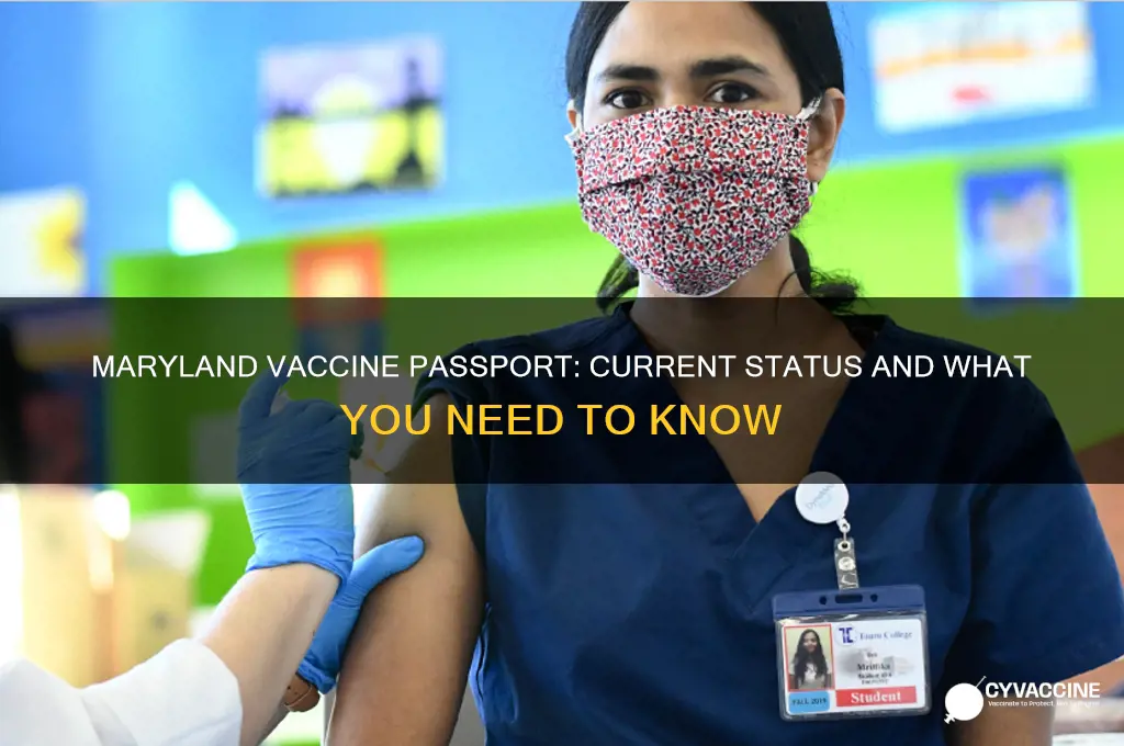 does maryland have a vaccine passport