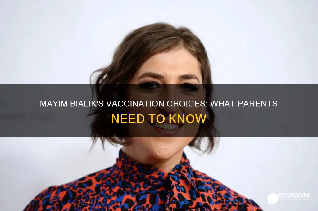 does mayim bialik vaccinate her kids
