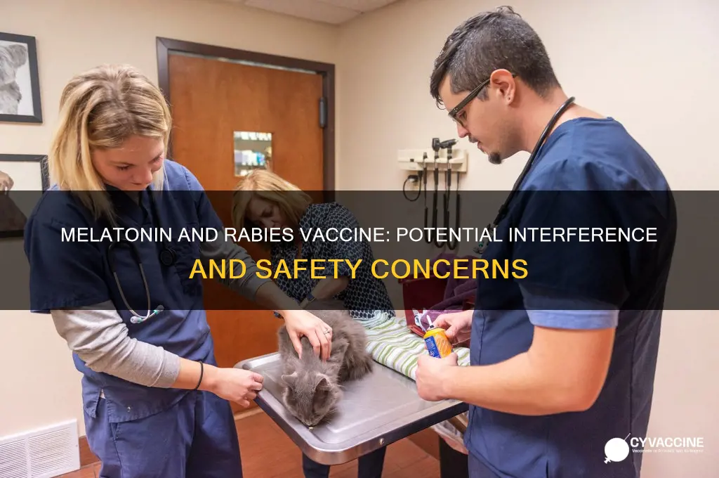 does melatonin interfere with rabies vaccine