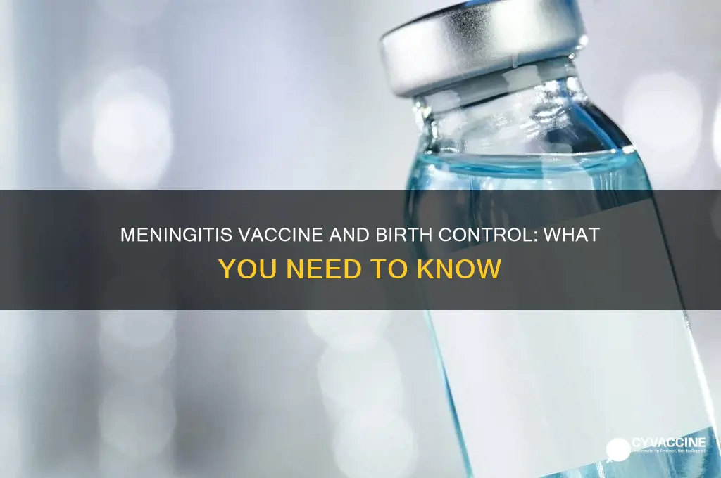 does meningitis vaccine affect birth control