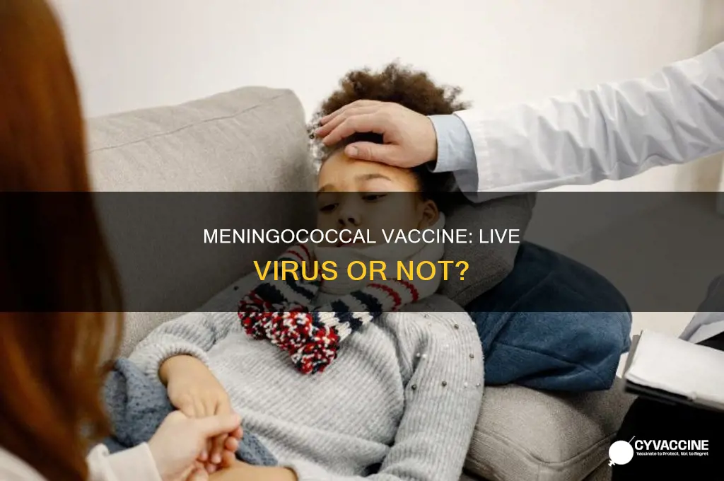 does meningococcal vaccine carry a live virus vaccines