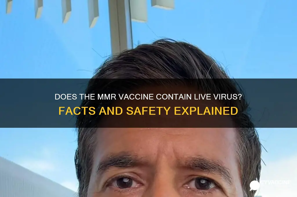 does mmr vaccine contain live virus