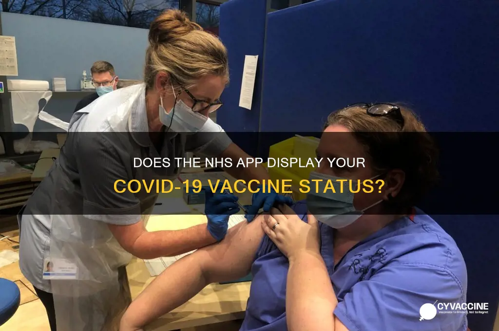 does nhs app show vaccine status