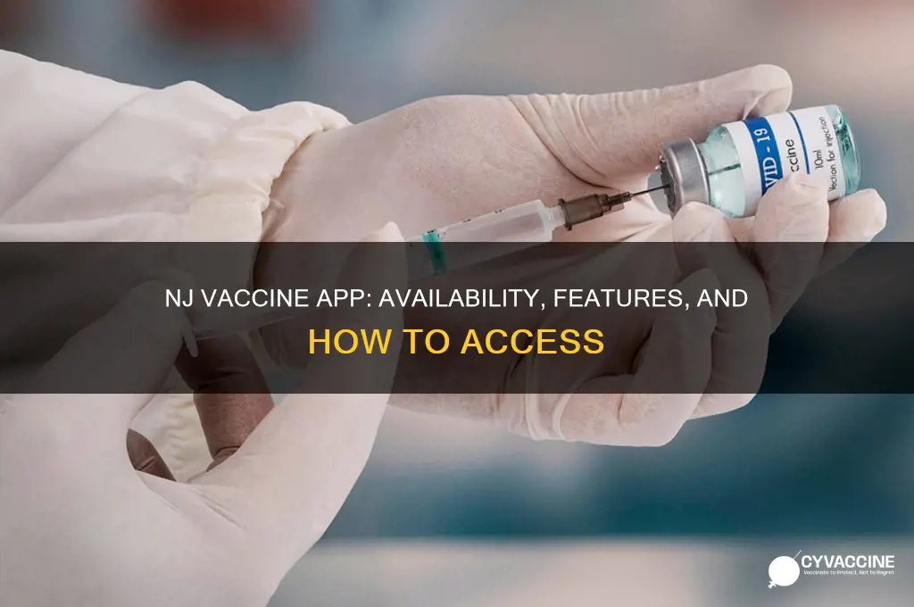does nj have a vaccine app
