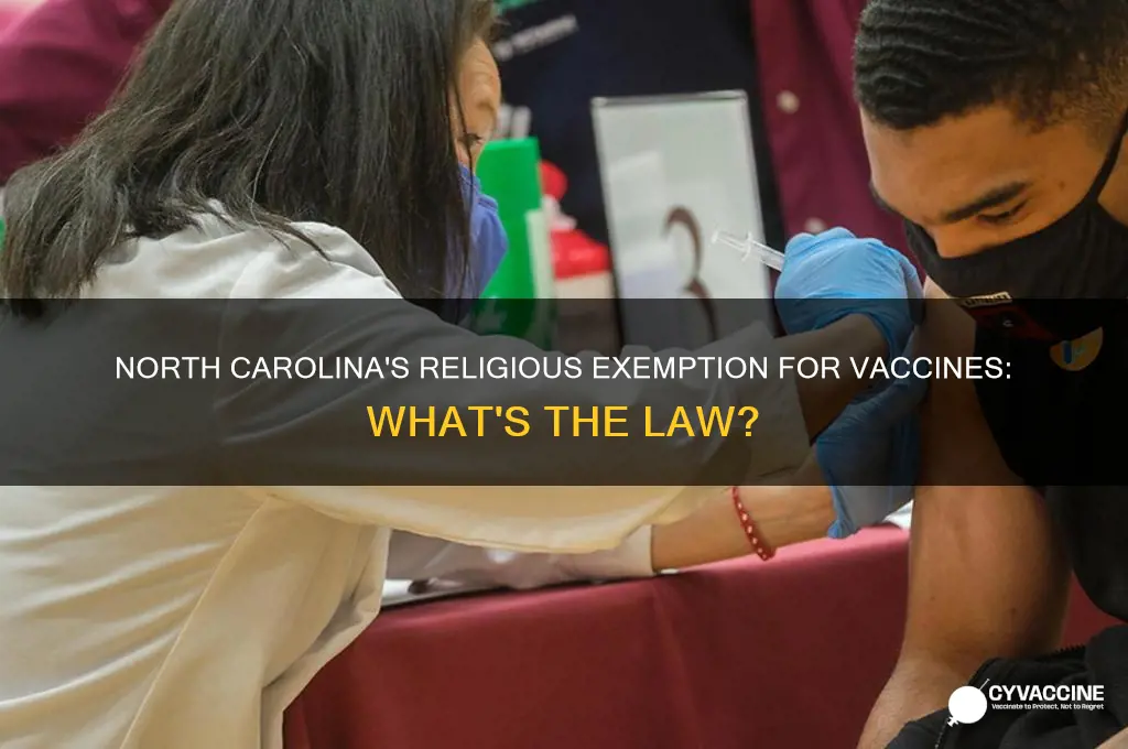 does north carolina have a religious exemption for vaccines