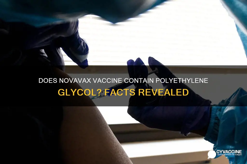 does novavax vaccine contain polyethylene glycol