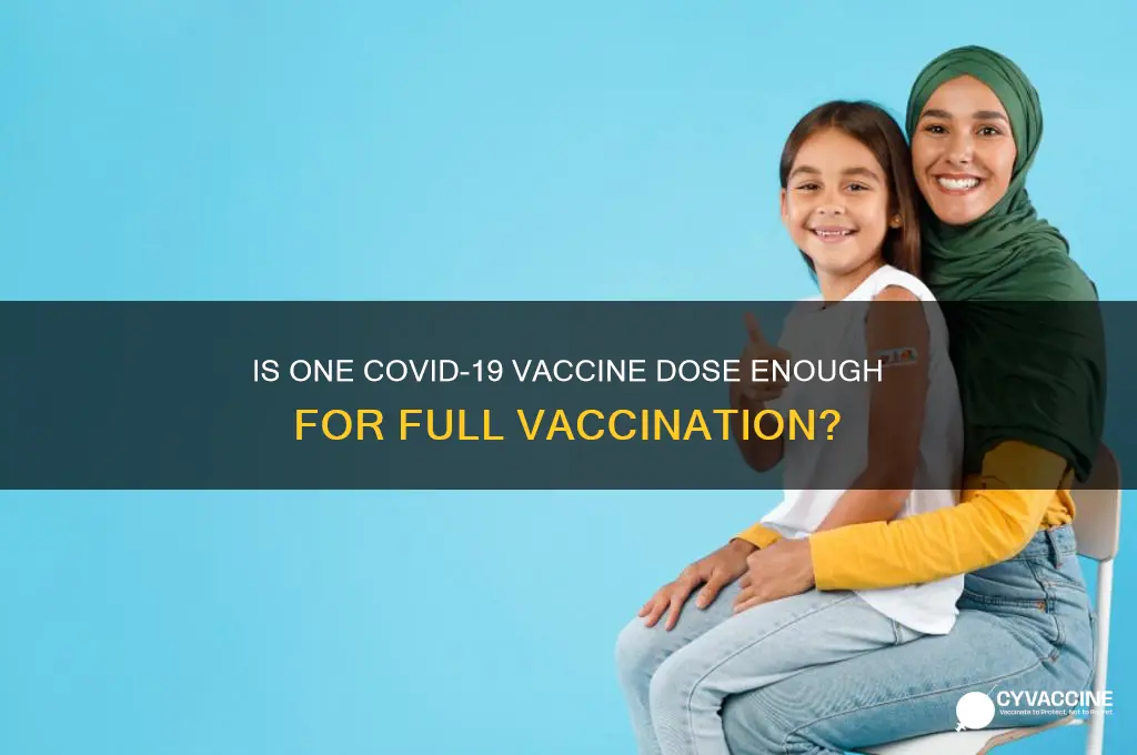 does one shot count as vaccinated