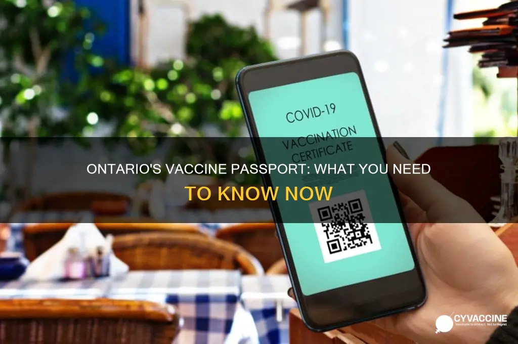 does ontario have a vaccine passport