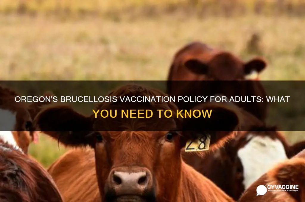 does oregon allow adult brucellosis vaccinations
