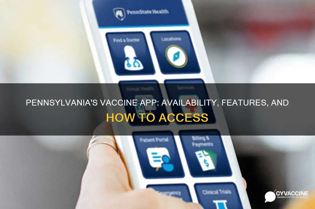 does pa have a vaccine app
