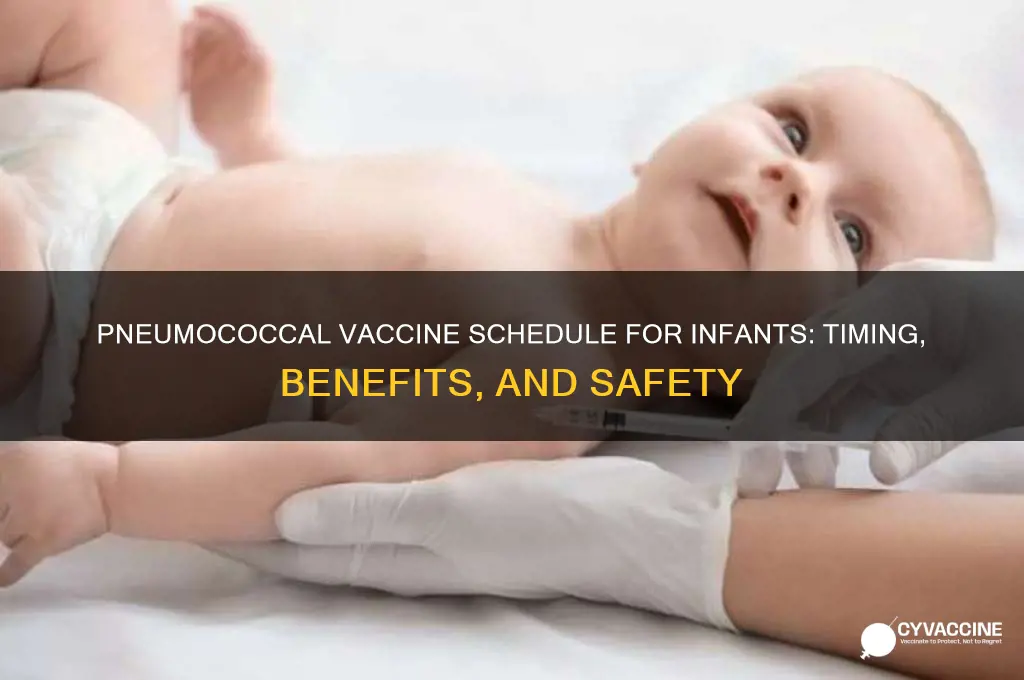 does pneumococcal vaccine schedule for infants