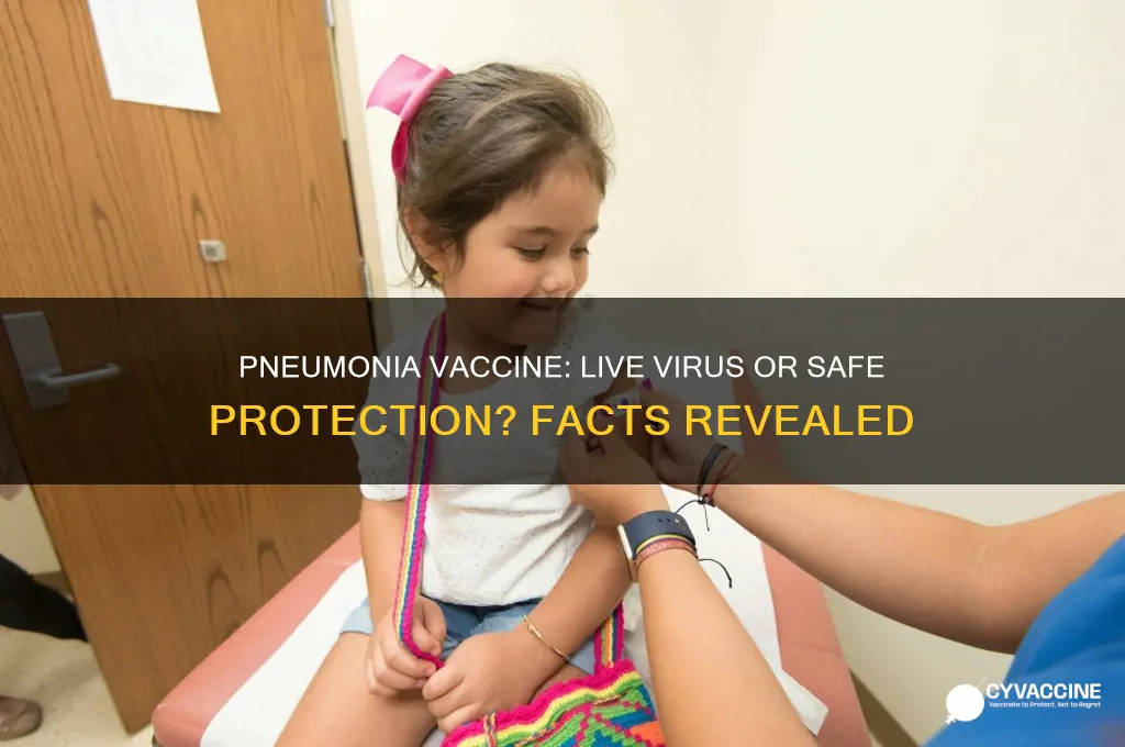does pneumonia vaccine contain live virus