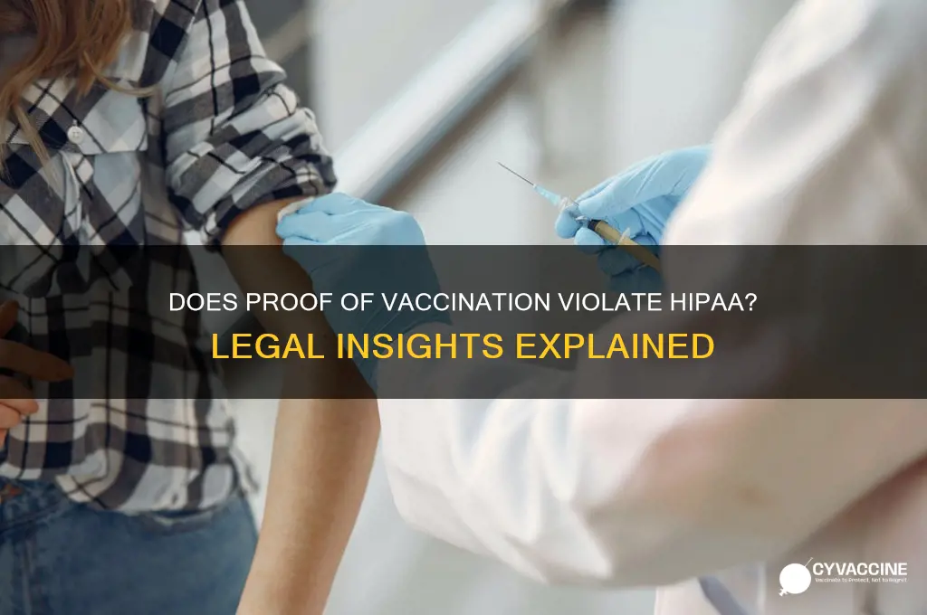 does proof of vaccination violate hipaa
