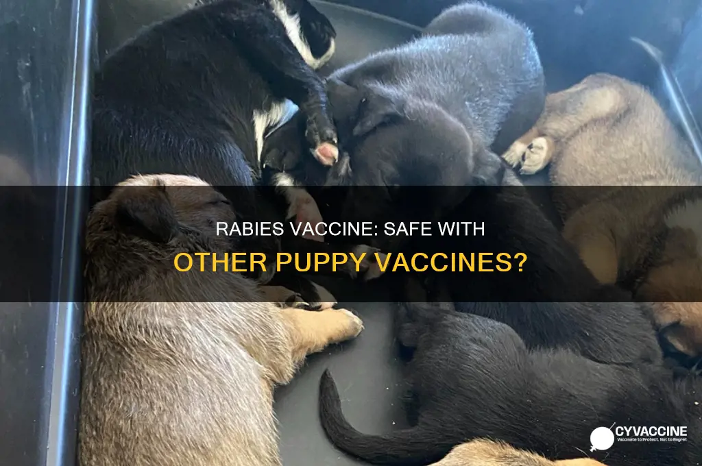 does rabies vaccination interfere with other vaccines in puppies