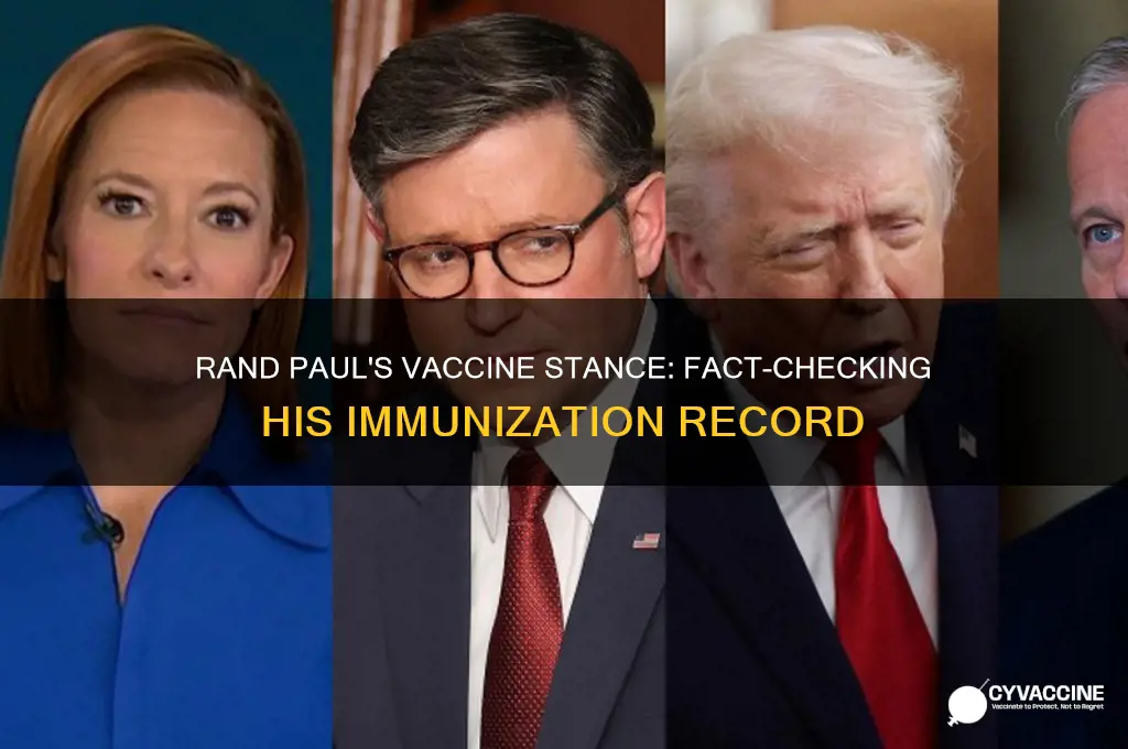 does rand paul have the vaccine